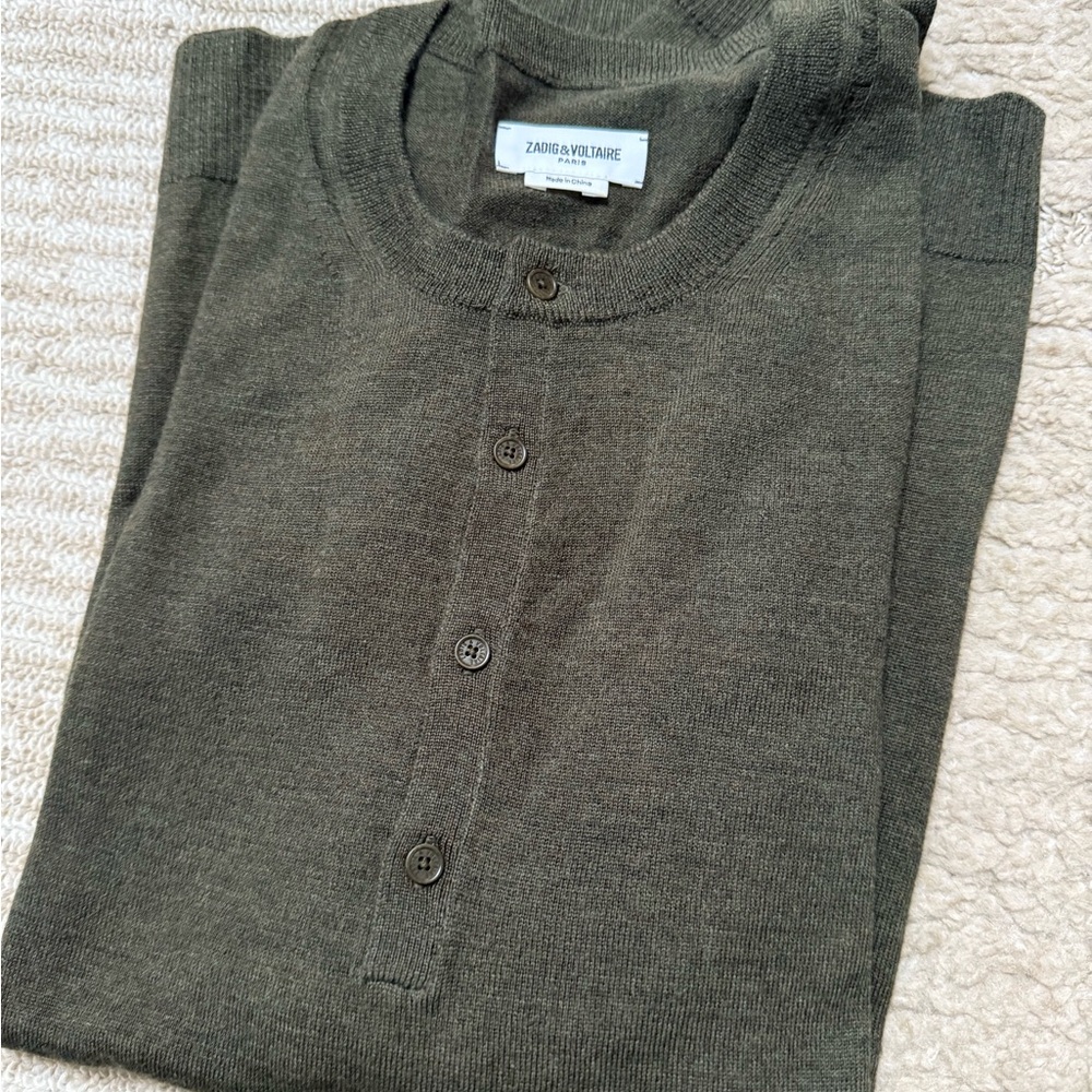 Zadig & Voltaire Men's Green Crewneck Sweater